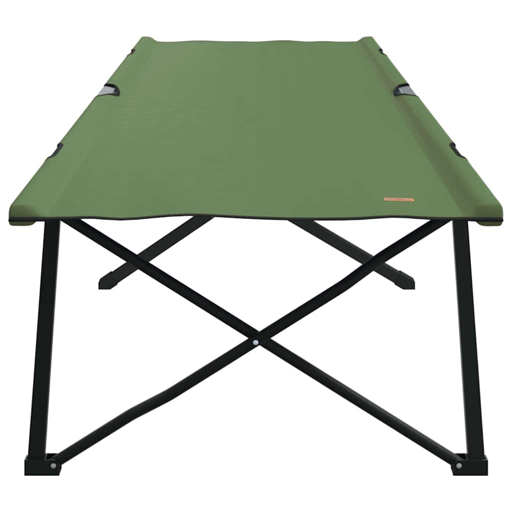 Összecsukható Kemping Ágy Zöld 206 x 76 x 74 cm Oxford és Acél