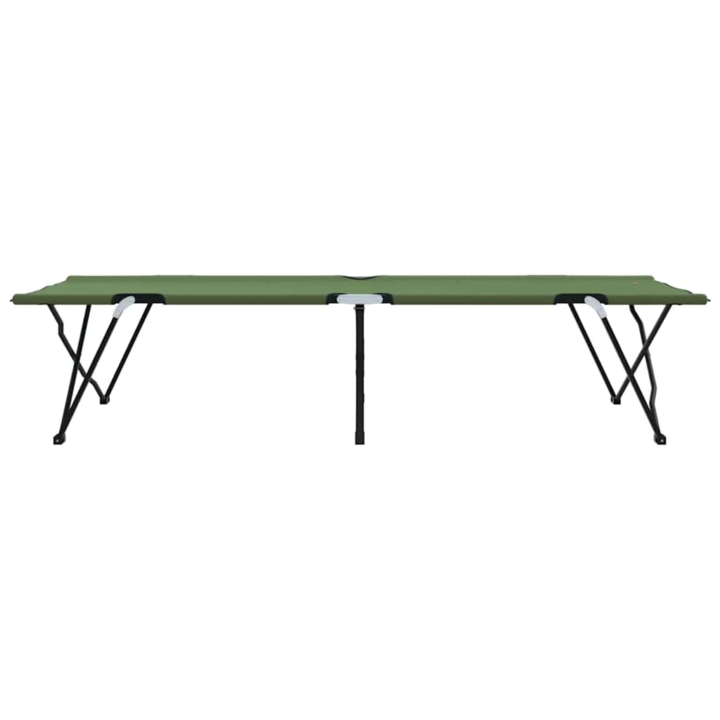 Összecsukható Kemping Ágy Zöld 206 x 76 x 74 cm Oxford és Acél