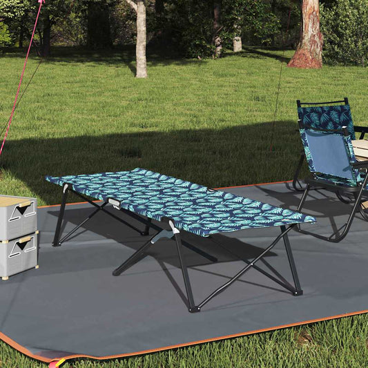 Összecsukható Kemping Ágy Erdő 206 x 76 x 74 cm Oxford és Acél