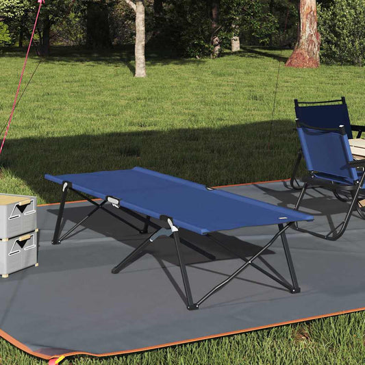 Összecsukható Kemping Ágy 2 pcs Kék 206 x 76 x 74 cm