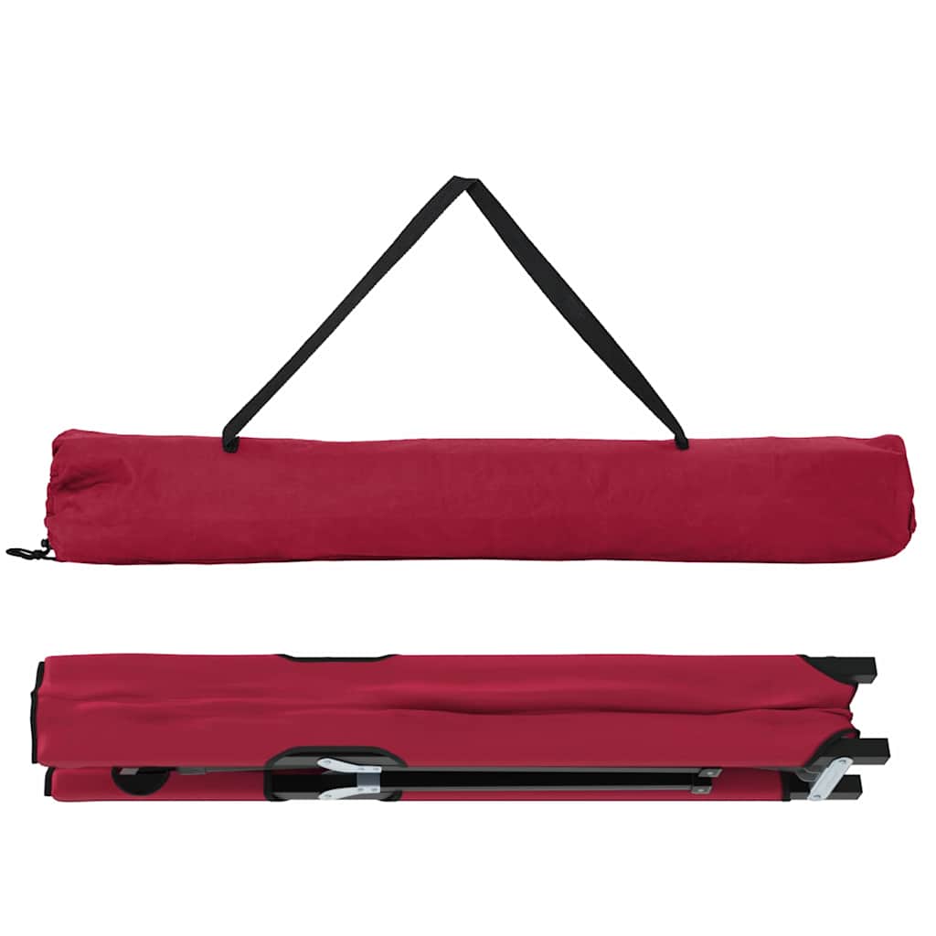 Összecsukható Kemping Ágy 2 pcs Piros 206 x 76 x 74 cm