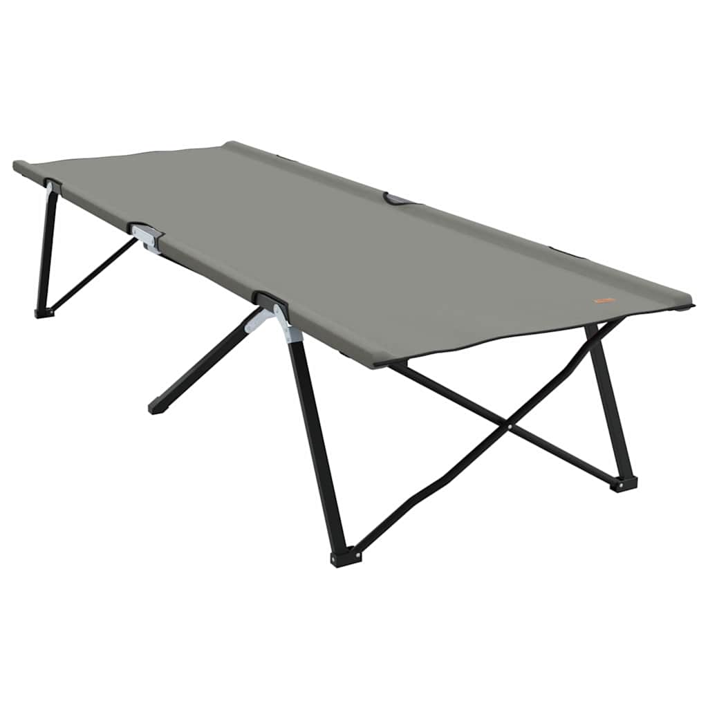 Összecsukható Kemping Ágy 2 pcs Szürke 206 x 76 x 74 cm