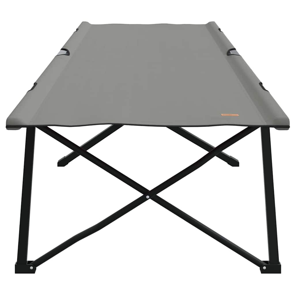 Összecsukható Kemping Ágy 2 pcs Szürke 206 x 76 x 74 cm