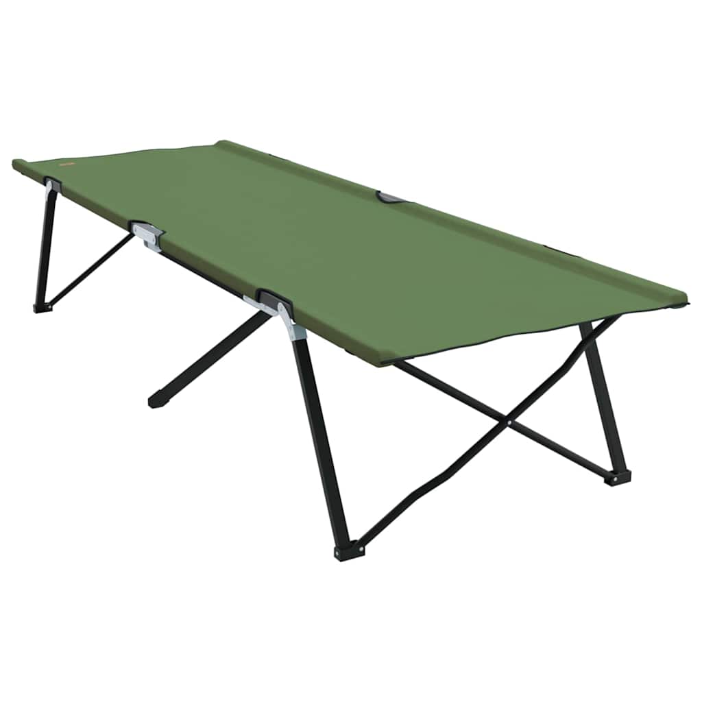 Összecsukható Kemping Ágy 2 pcs Zöld 206 x 76 x 74 cm