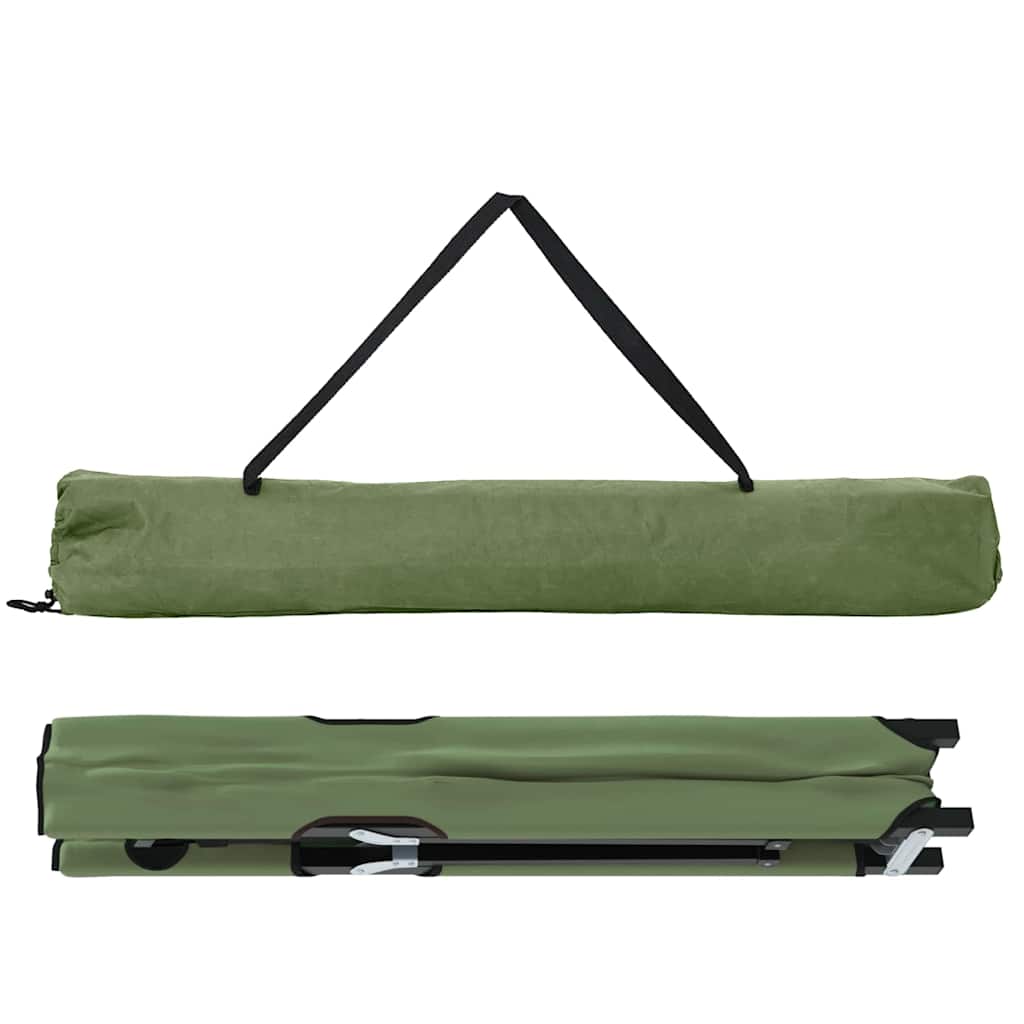 Összecsukható Kemping Ágy 2 pcs Zöld 206 x 76 x 74 cm