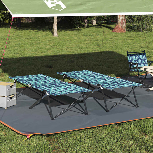 Összecsukható Kemping Ágy Levél 2 pcs Erdő 206 x 76 x 74 cm
