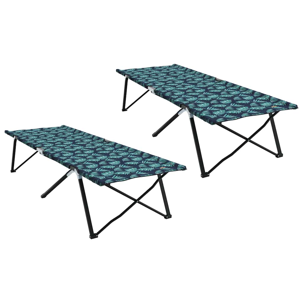 Összecsukható Kemping Ágy Levél 2 pcs Erdő 206 x 76 x 74 cm