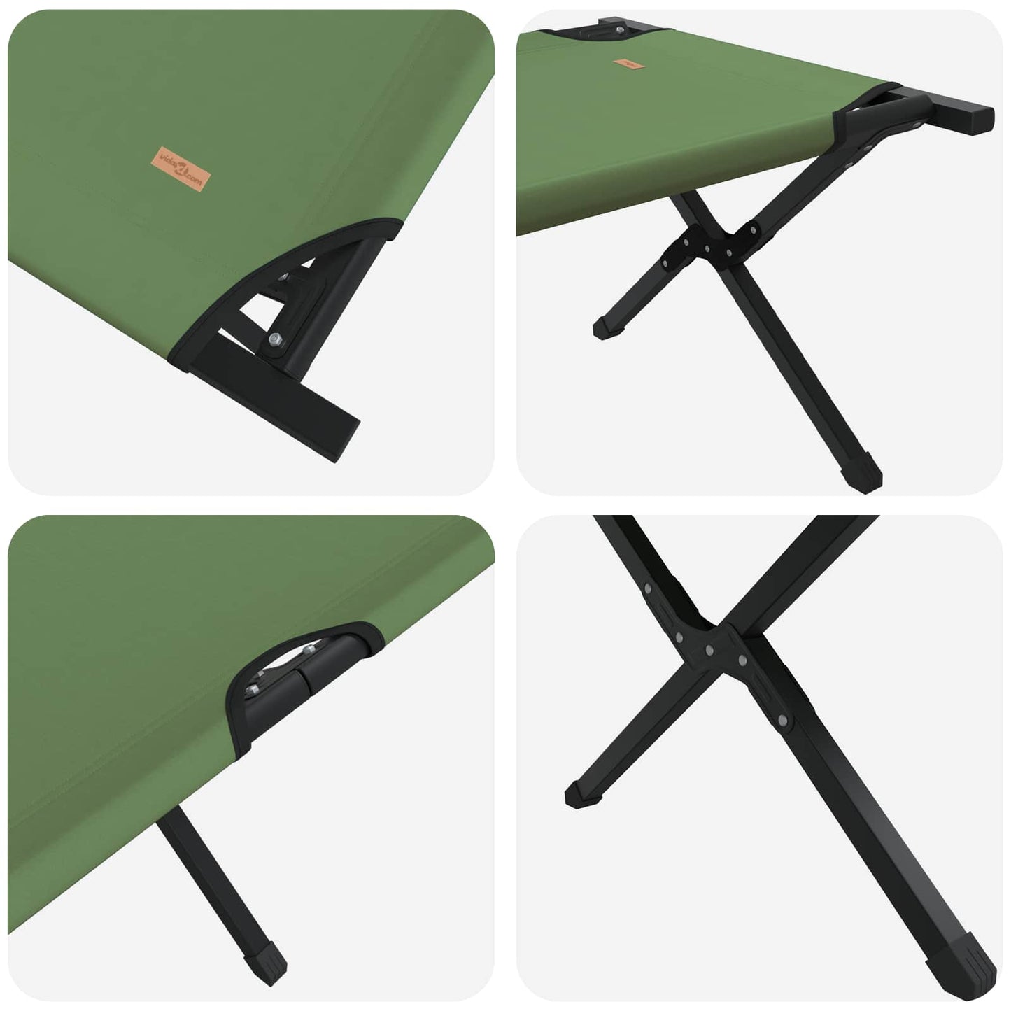 Összecsukható Kemping Ágy Zöld 193 x 69 x 45 cm Oxford szövet