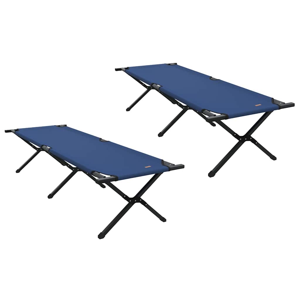 Összecsukható Kemping Ágy 2 pcs Kék 193 x 69 x 45 cm