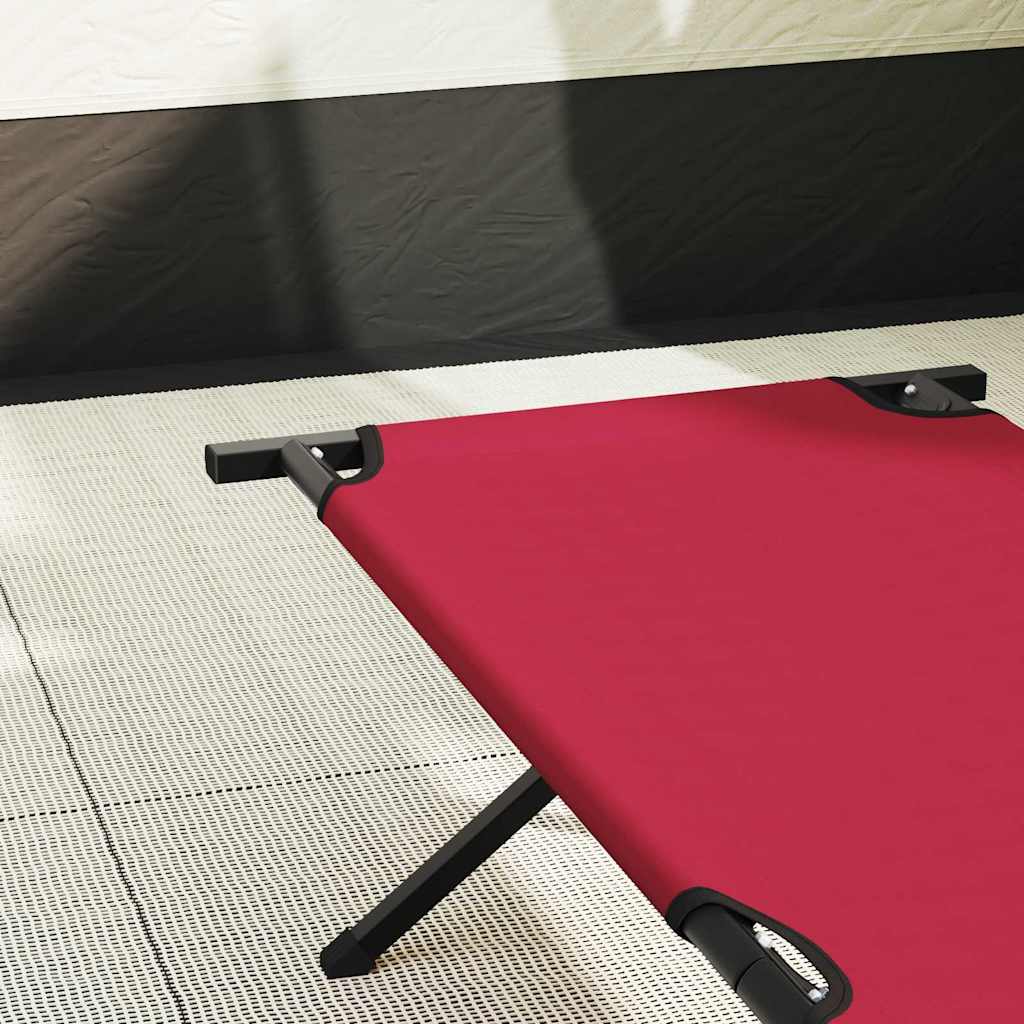 Összecsukható Kemping Ágy 2 pcs Piros 193 x 69 x 45 cm