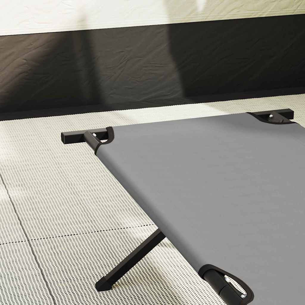 Összecsukható Kemping Ágy 2 db Szürke 193 x 69 x 45 cm