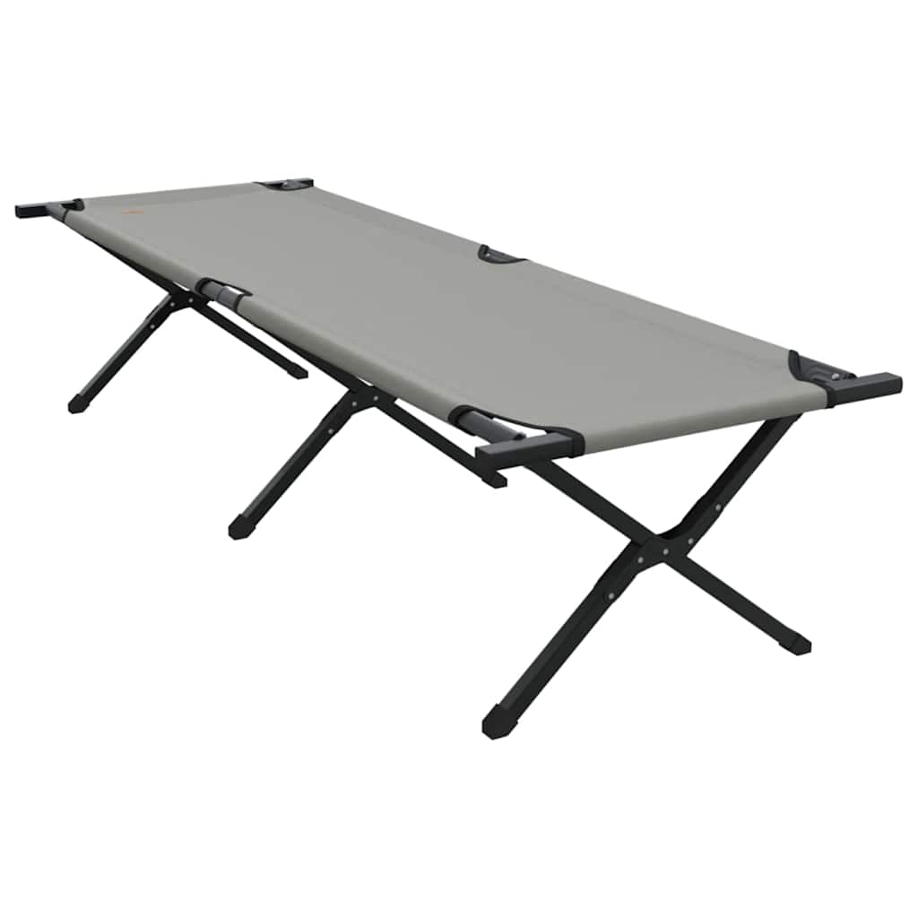 Összecsukható Kemping Ágy 2 db Szürke 193 x 69 x 45 cm