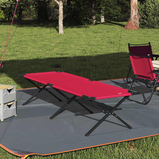 Összecsukható Kemping Ágy Piros 210 x 80 x 46 cm Oxford szövet