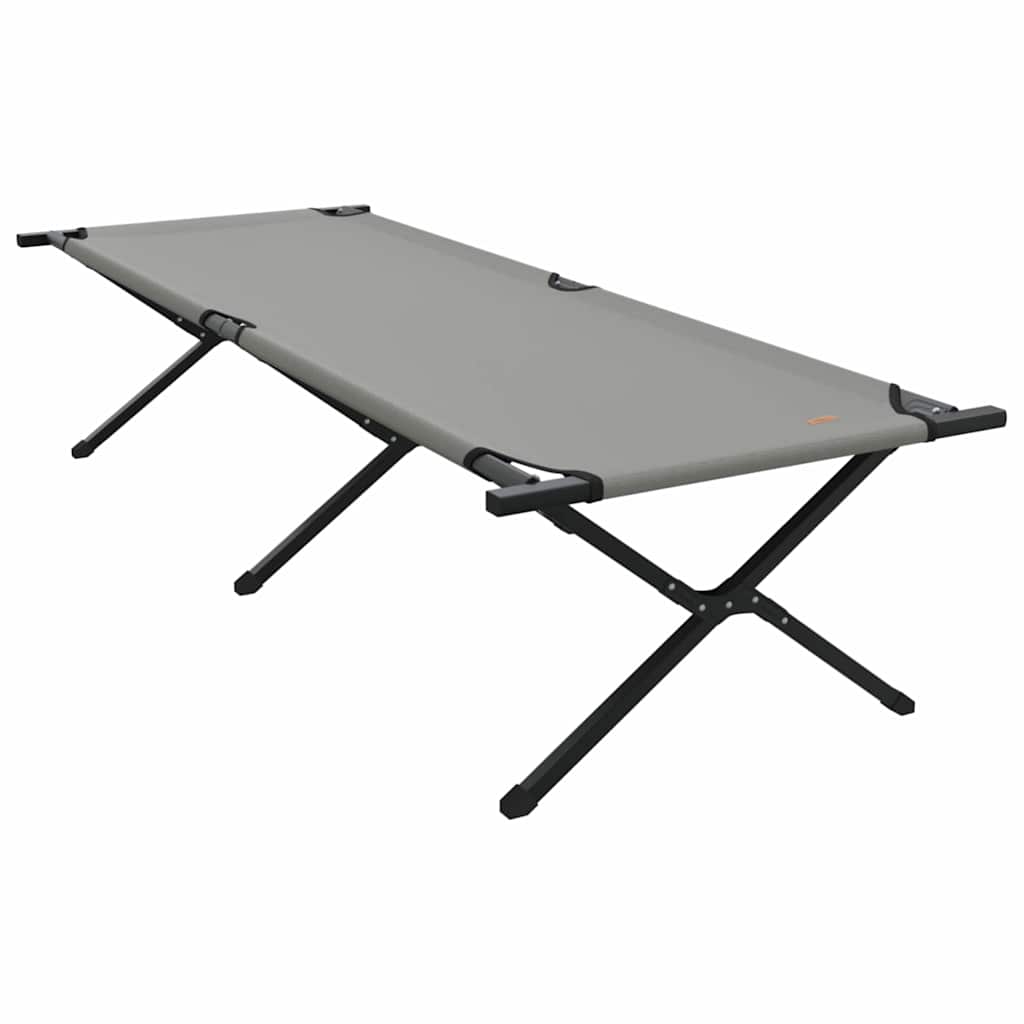 Összecsukható Kemping Ágy Szürke 210 x 80 x 46 cm Oxford szövet