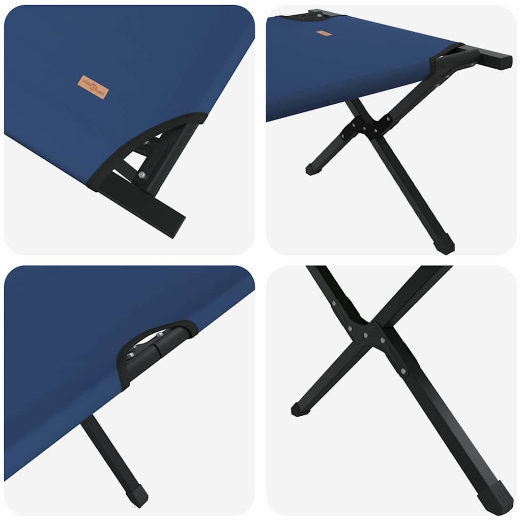 Összecsukható Kemping Ágy 2 pcs Kék 210 x 80 x 46 cm