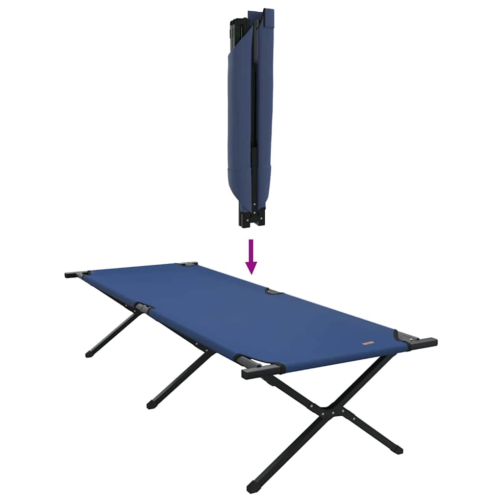 Összecsukható Kemping Ágy 2 pcs Kék 210 x 80 x 46 cm