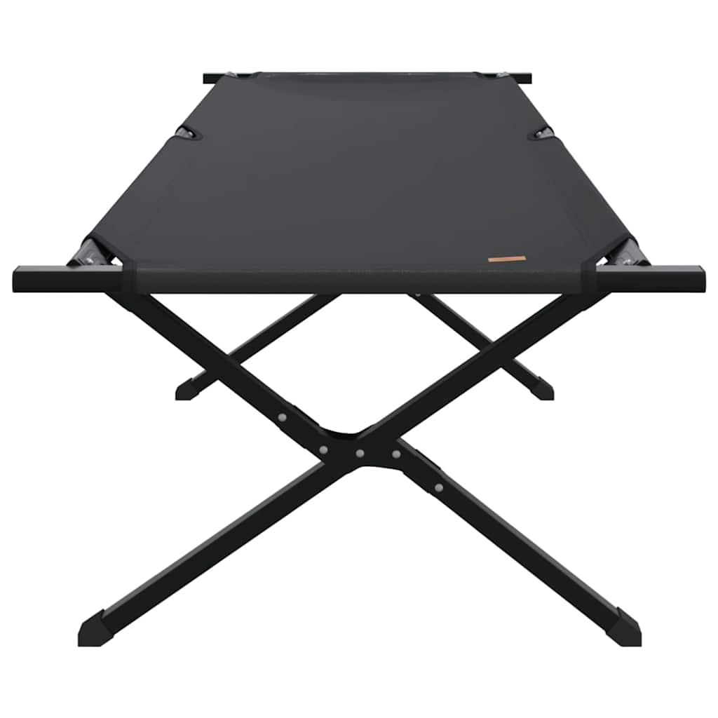 Összecsukható Kemping Ágy 2 pcs Fekete 210 x 80 x 46 cm