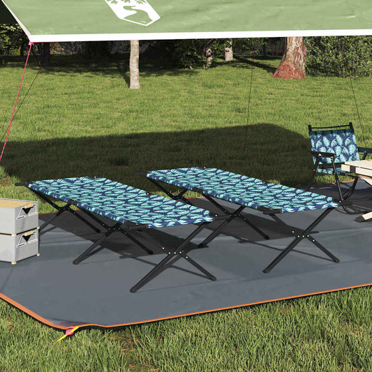 Összecsukható Kemping Ágy Levél 2 pcs Erdő 210 x 80 x 46 cm