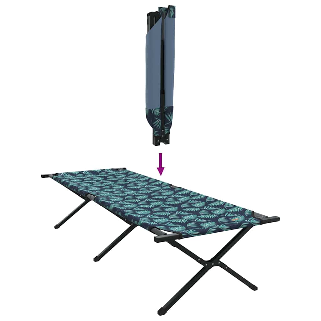 Összecsukható Kemping Ágy Levél 2 pcs Erdő 210 x 80 x 46 cm
