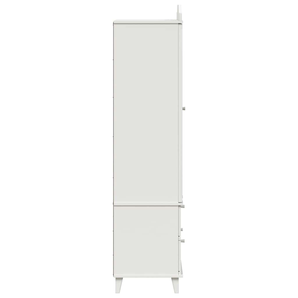 Krétával Írt Dresser ROROS Fehér 90 x 45 x 180 cm Szerelt Fa