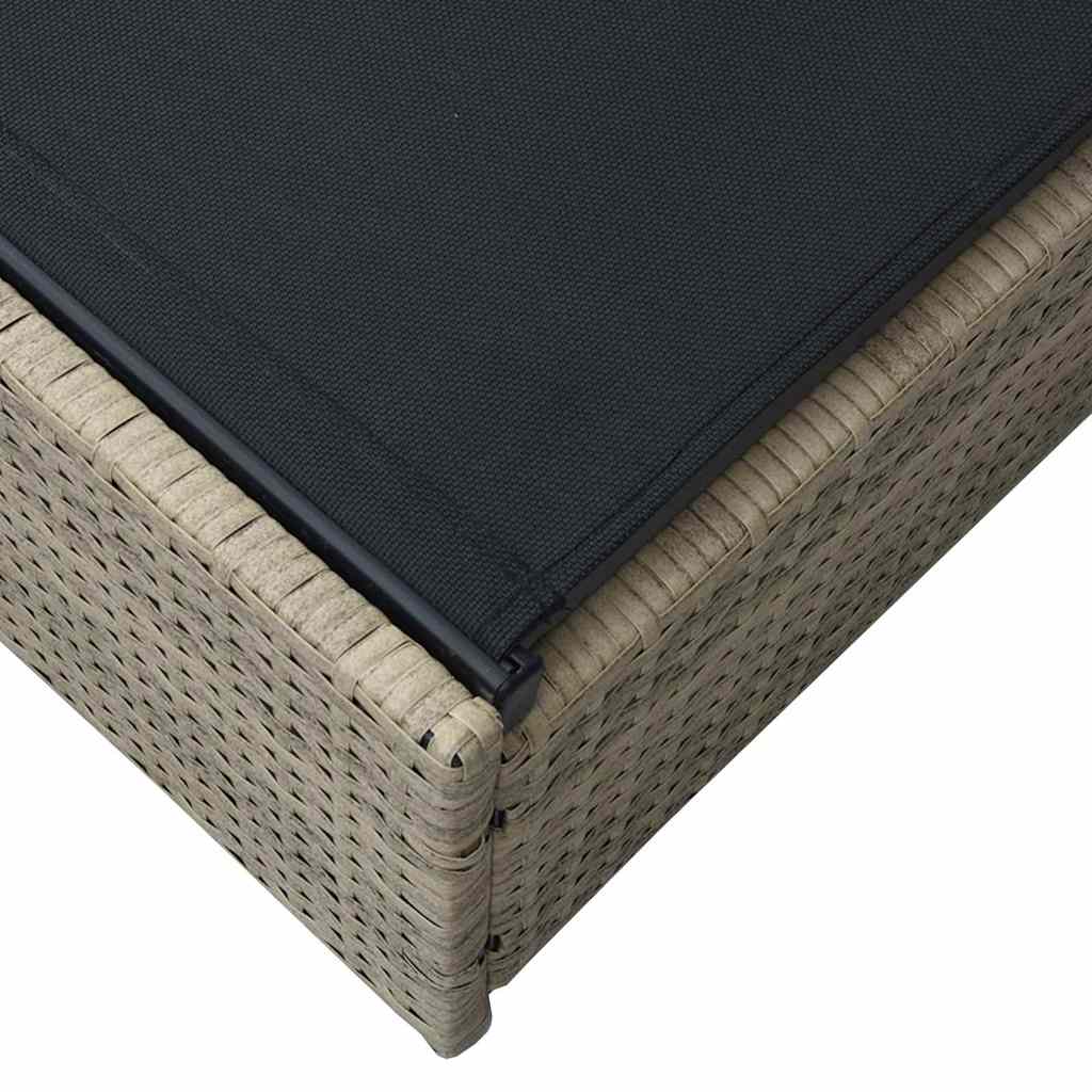 Napozó Bézs 200.5 x 70 x 75 cm polirattan