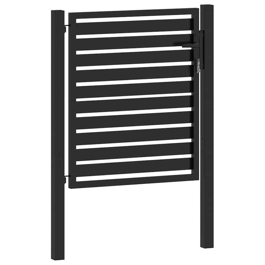 fekete alumínium kerti kapu zárható 100x100 cm