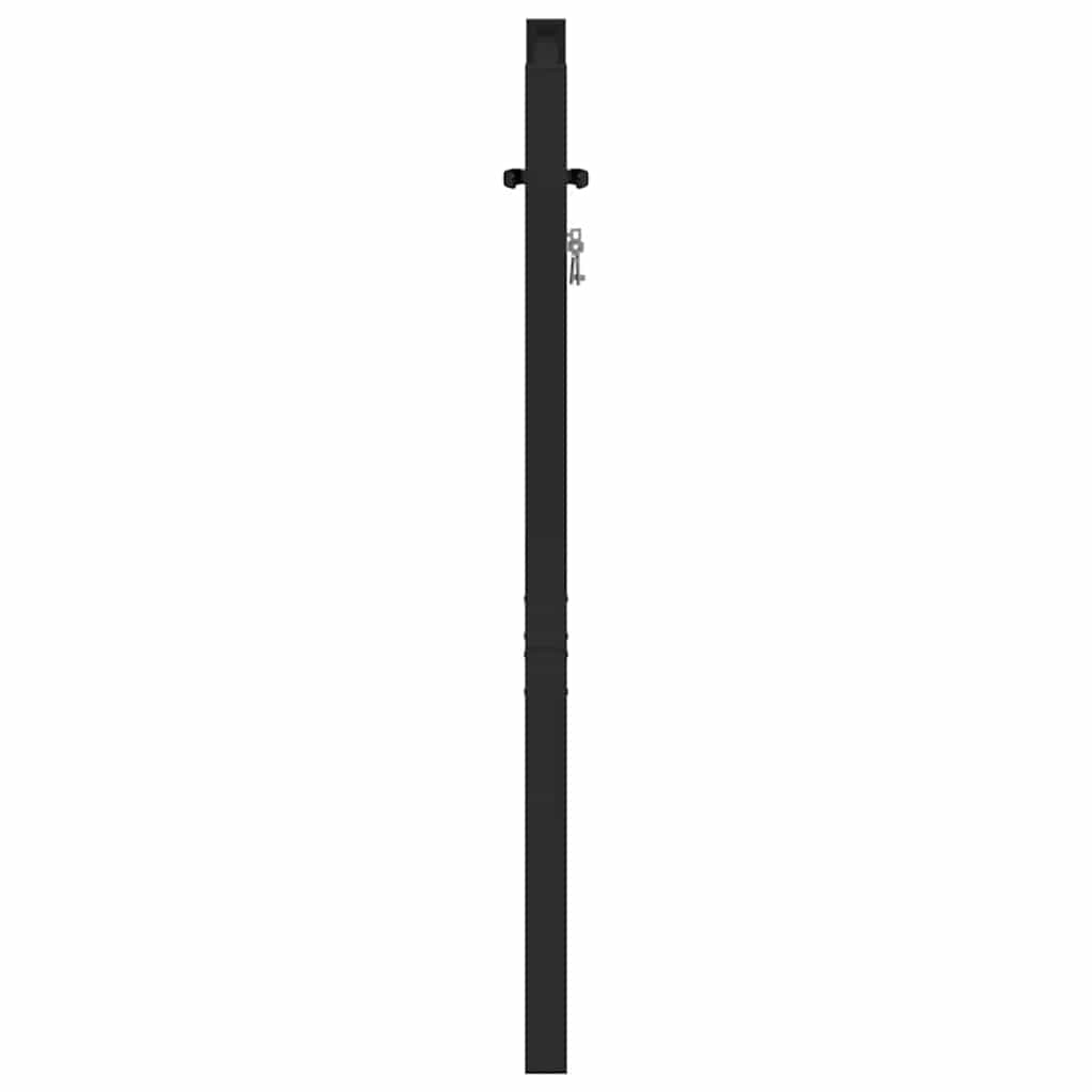 fekete alumínium kerti kapu zárható 100x100 cm