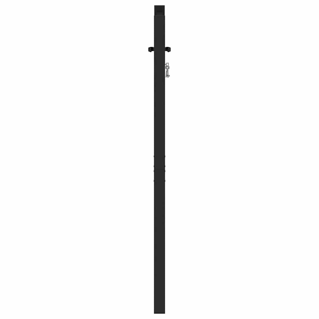 fekete alumínium kerti kapu zárható 100x120 cm