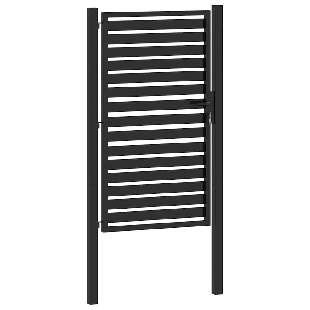 fekete alumínium kerti kapu zárható 100x150 cm