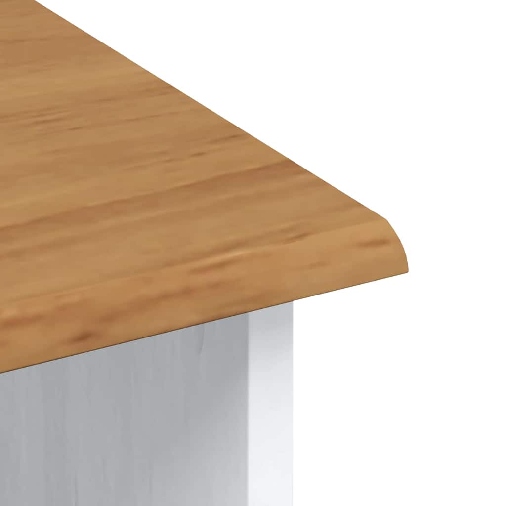 Kagy fiókkal ASKIM Fehér 91 x 40 x 200,5 cm Tömör fenyőfa