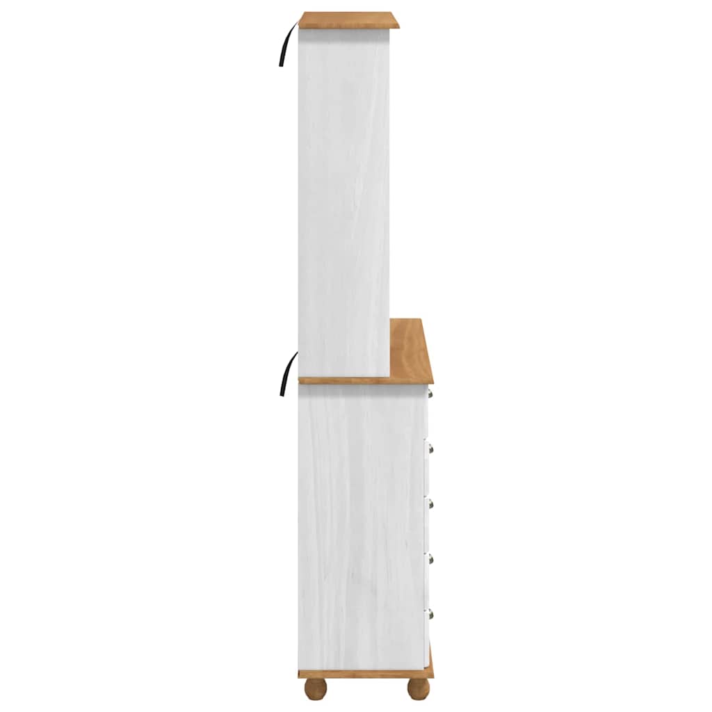 Kagy fiókkal ASKIM Fehér 91 x 40 x 200,5 cm Tömör fenyőfa