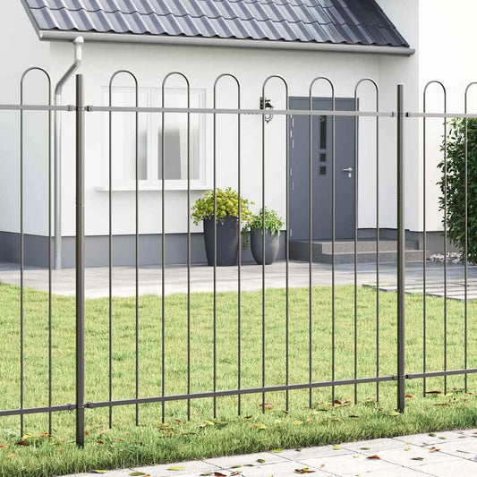 Kerti Kerítés BOXTEL 1,7 x 1,5 m Porfestett acél Szürke