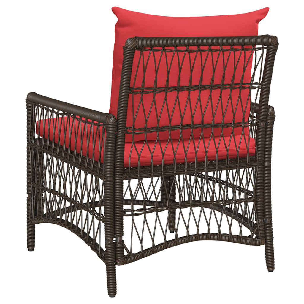 Kerti Szék párnával Barna 73 x 61 x 77 cm polirattan