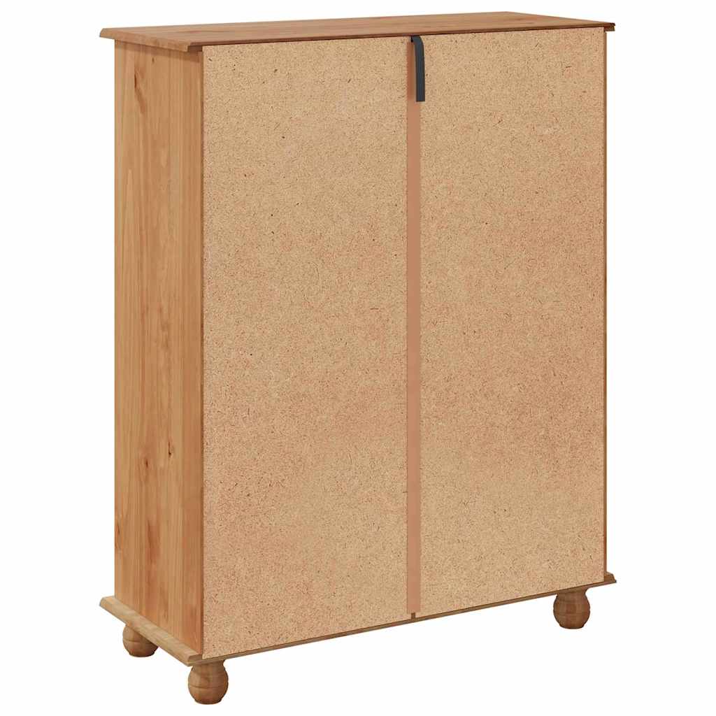 Cipőszekrény fiókkal ASKIM Barna 85 x 35 x 108 cm Tömör fenyőfa