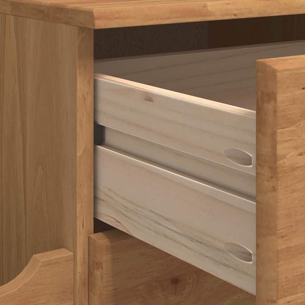 Tárolópad fiókkal ASKIM Barna 100 x 39 x 62 cm Tömör fenyőfa