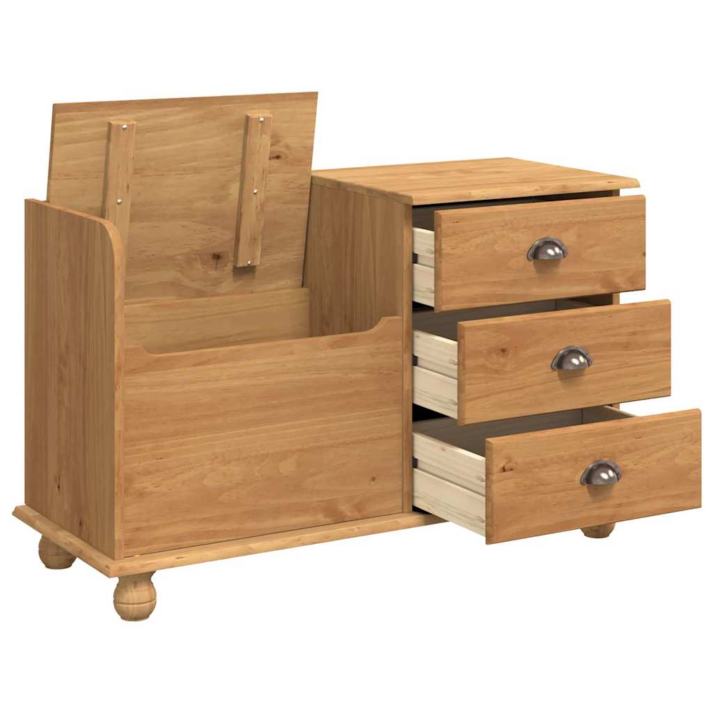 Tárolópad fiókkal ASKIM Barna 100 x 39 x 62 cm Tömör fenyőfa