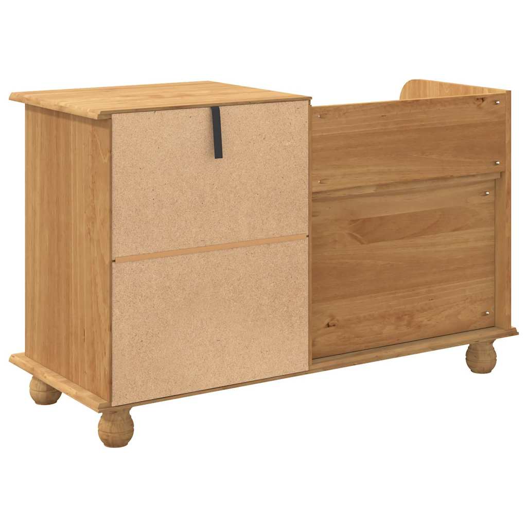 Tárolópad fiókkal ASKIM Barna 100 x 39 x 62 cm Tömör fenyőfa