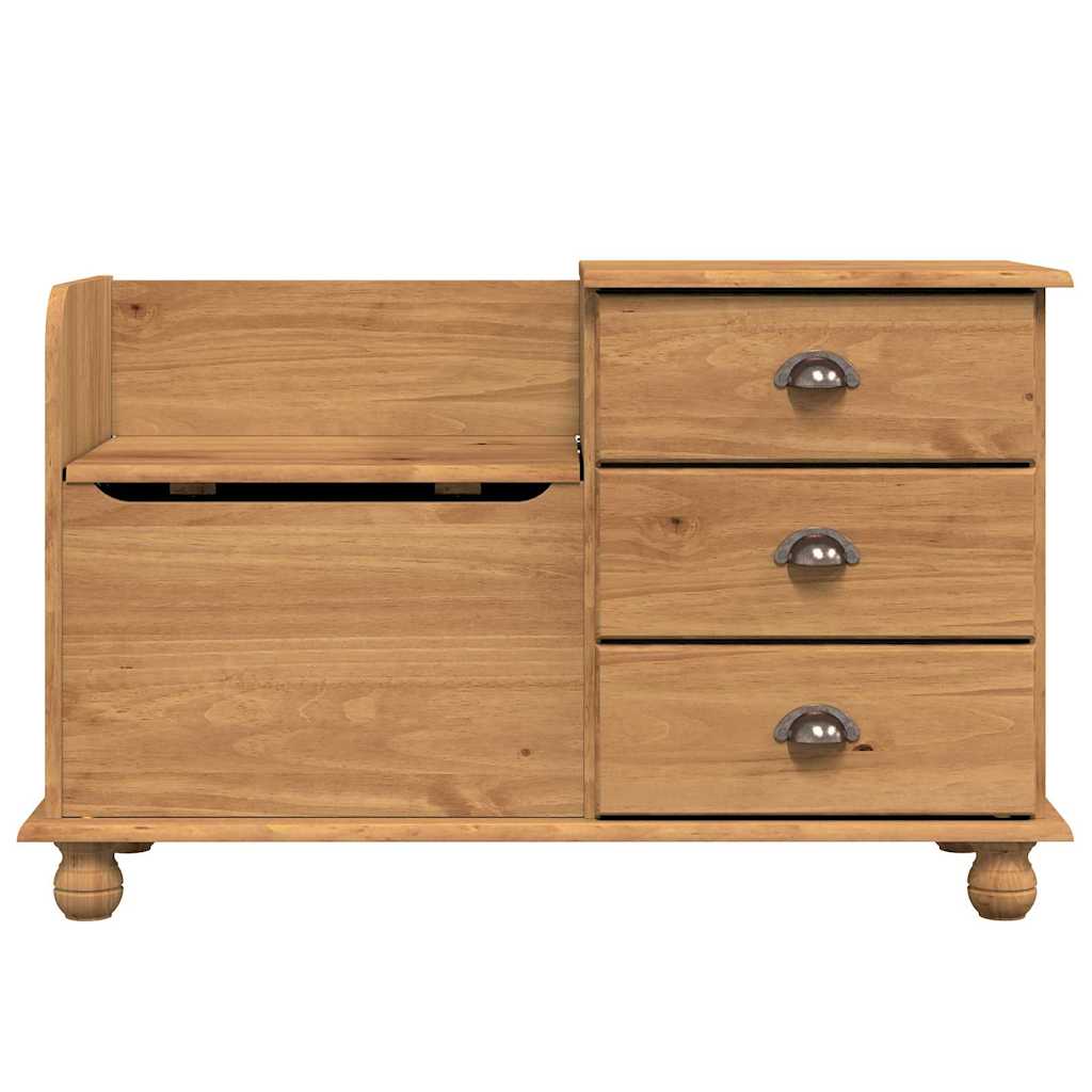 Tárolópad fiókkal ASKIM Barna 100 x 39 x 62 cm Tömör fenyőfa