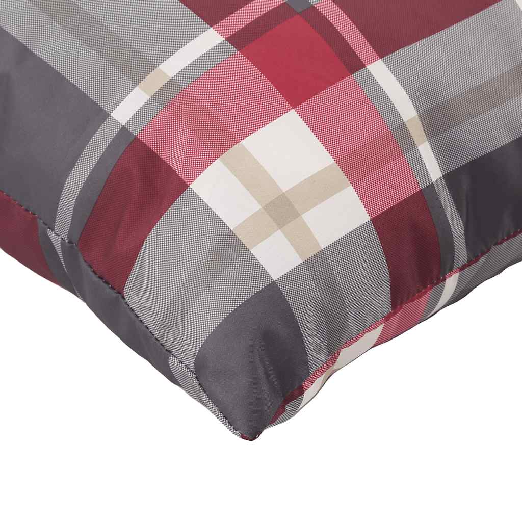 4 db piros kockás mintás kanapépárna 60 x 60 cm szövet