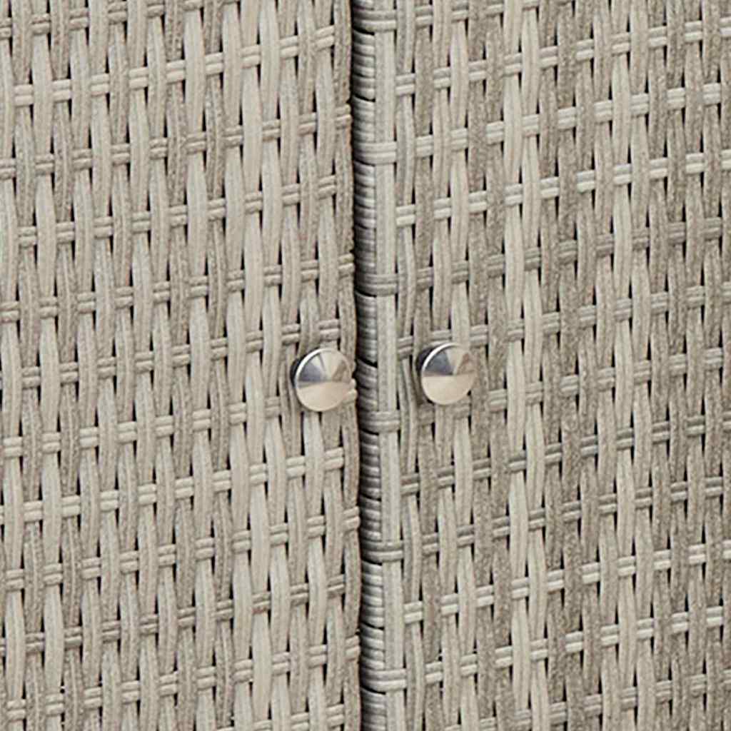 Tárolószekrény polcokkal Világosszürke 100 x 36 x 102 cm Rattan