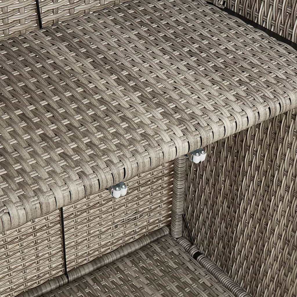 Tárolószekrény polcokkal Világosszürke 100 x 36 x 102 cm Rattan