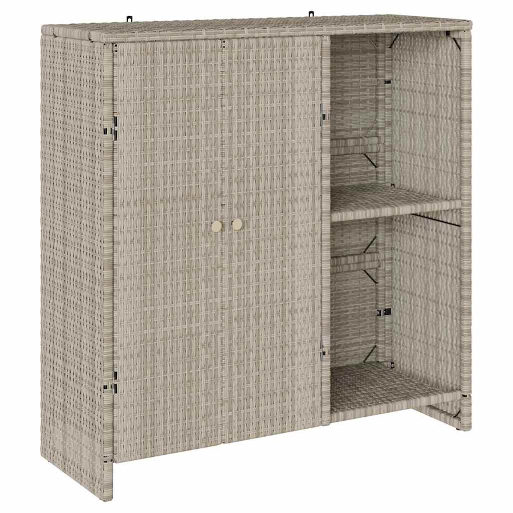 Tárolószekrény polcokkal Világosszürke 100 x 36 x 102 cm Rattan