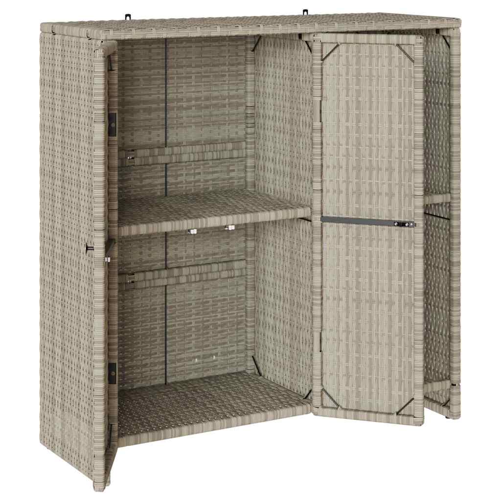 Tárolószekrény polcokkal Világosszürke 100 x 36 x 102 cm Rattan