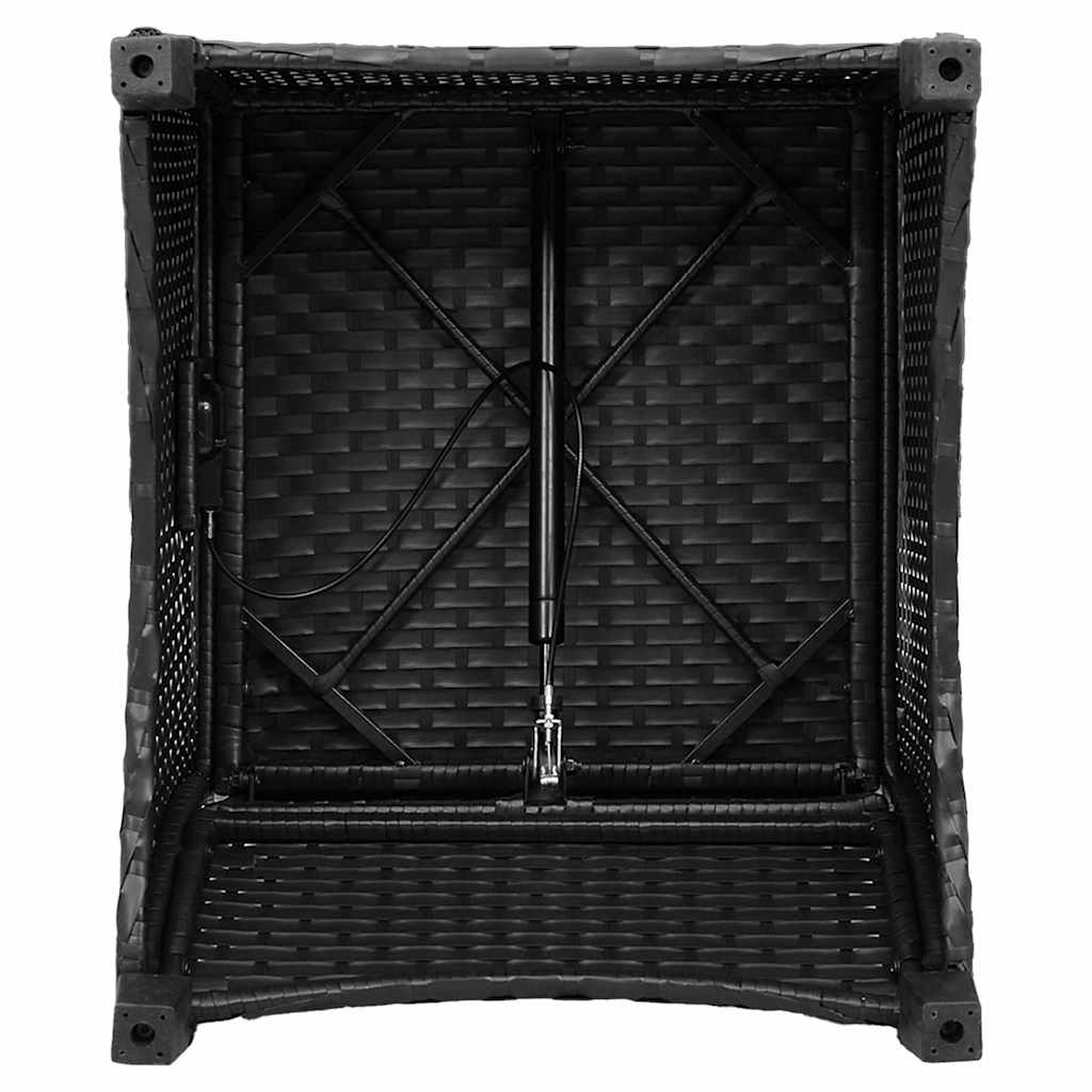 Fotel ágy párnával Fekete 56 x 66 x 95 cm polirattan