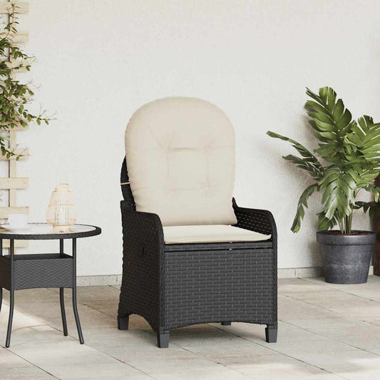 Fotel ágy párnával Fekete 56 x 66 x 95 cm polirattan