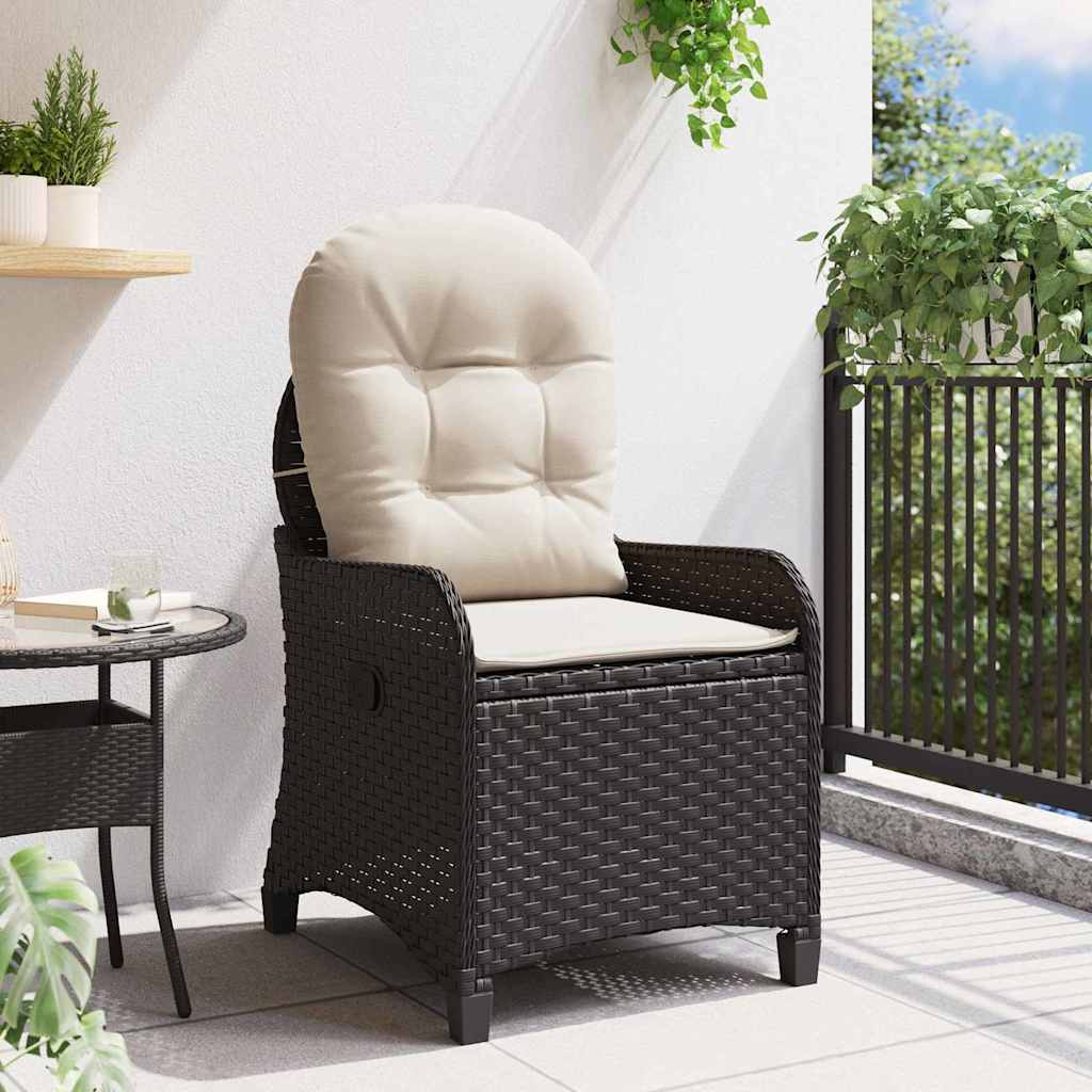 Fotel ágy párnával Fekete 56 x 66 x 95 cm polirattan