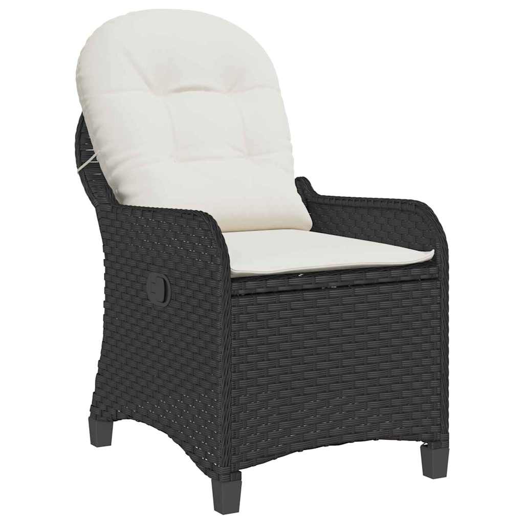 Fotel ágy párnával Fekete 56 x 66 x 95 cm polirattan