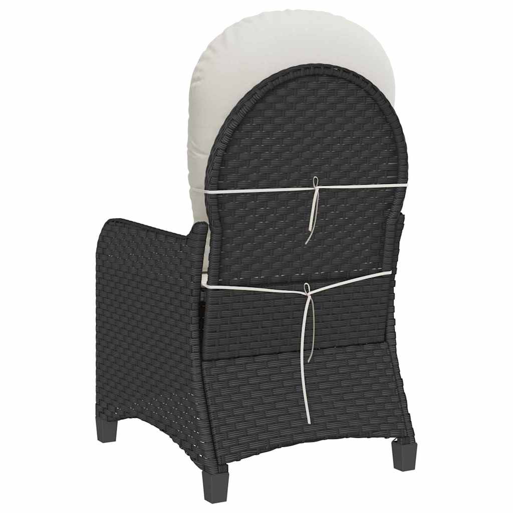 Fotel ágy párnával Fekete 56 x 66 x 95 cm polirattan