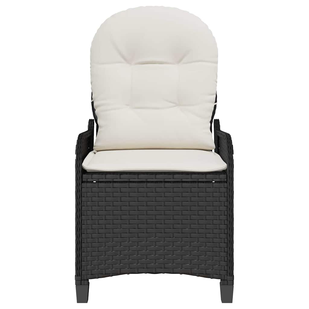 Fotel ágy párnával Fekete 56 x 66 x 95 cm polirattan