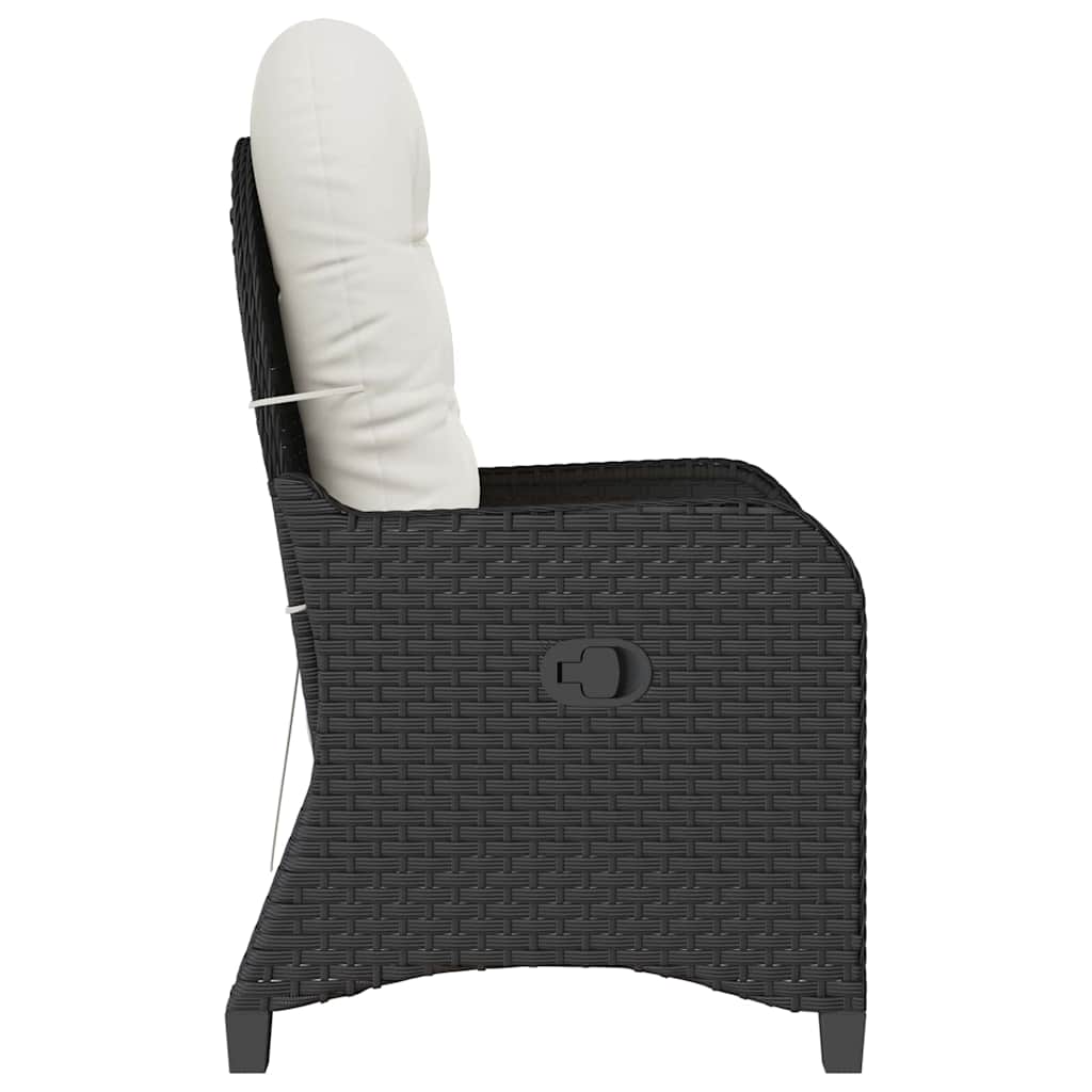 Fotel ágy párnával Fekete 56 x 66 x 95 cm polirattan